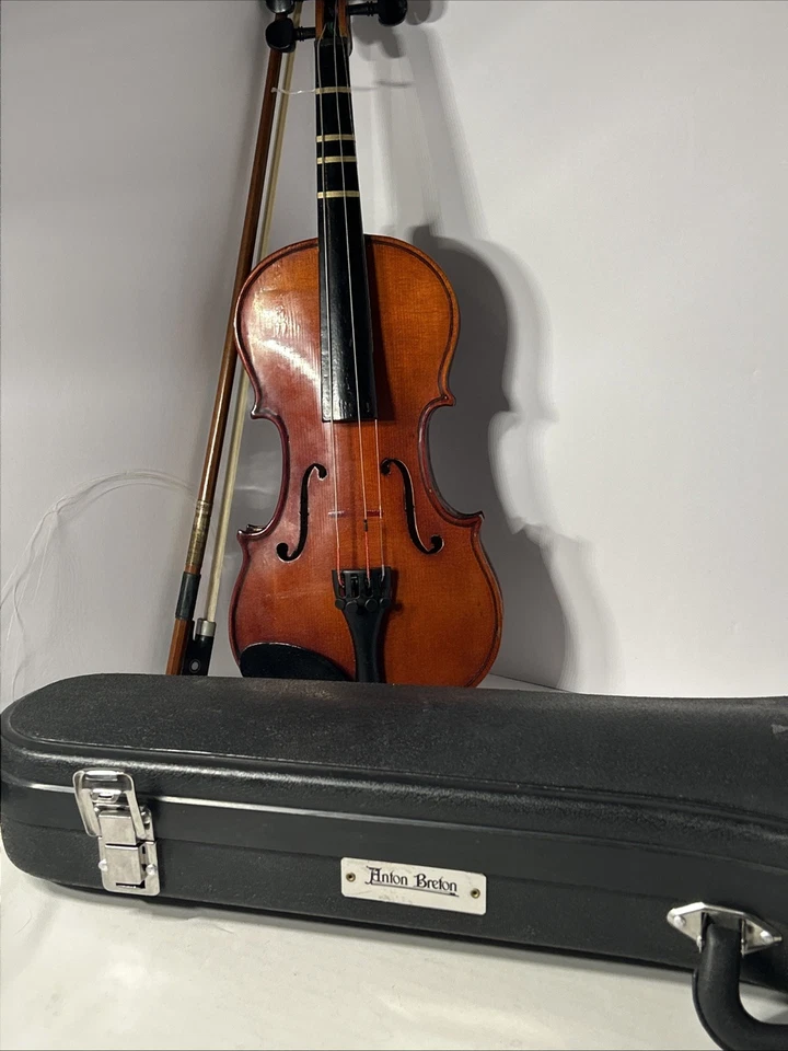 Anton Breton 1/2 Size Violin And Bow with Case Needs TLC AB05? - Image 1 of 4