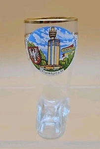 VTG Shot Glass Clear Frankfurt a.M. Main Decal Das Boot Mini City View Germany - Picture 1 of 7