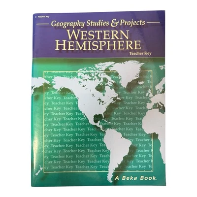 Abeka Geography Studies and Projects Western Hemisphere Teachers Key 1st Ed R214 - Image 1 of 4