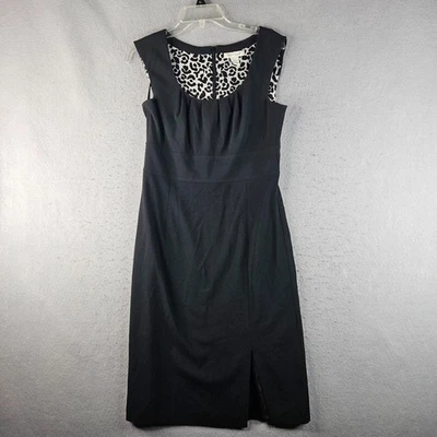 White House Black Market 连衣裙女式 6 黑色简单基本款紧身内衬 — 第 1/4 张图片