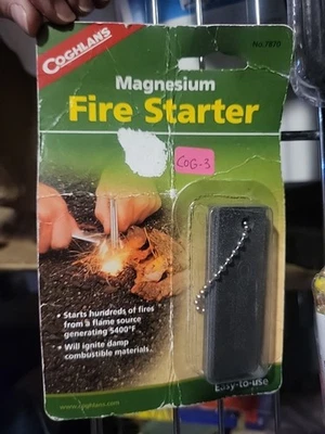 Lâmina Coghlan's Magnesium Fire Starter Striker incluída # 7870 NOVA - Imagem 1 de 2