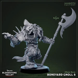 Boneyard Gnoll 5 - Gnoll Barbarian | Mammoth Factory | D&D | 25mm - Picture 1 of 1
