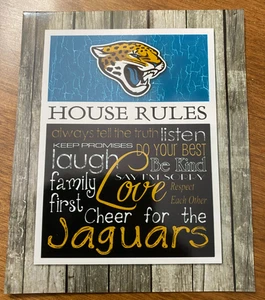 Jacksonville Jaguars House Rules Magnet - Approximately 3.75" x4.75" - Picture 1 of 1