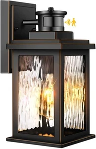 Motion Sensor Outdoor Lights Wall Mount, Dusk to Dawn Exterior Light Fixture ... - Picture 1 of 8