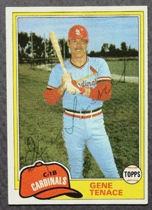 St. Louis Cardinals Star Gene Tenace Autographed signed 1981 Topps Traded card - - Picture 1 of 1