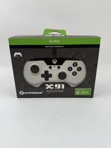 Sealed White Hyperkin X91 90s Style USB Wired Controller Xbox One/ Windows 10 - Picture 1 of 11