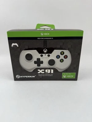 Sealed White Hyperkin X91 90s Style USB Wired Controller Xbox One/ Windows 10 - Image 1 of 4
