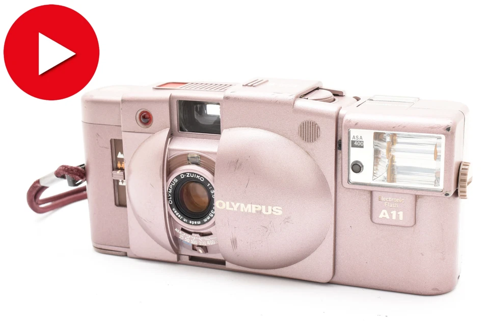 All works! [Exc+5] Olympus XA2 A11 Pink Point & Shoot 35mm Film Camera JAPAN - Image 1 of 4