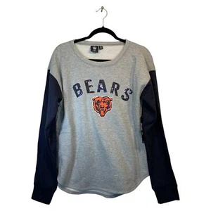 NFL Women's Size LARGE Heathered Crewneck Sweatshirt CHICAGO BEARS A454349 - Picture 1 of 2