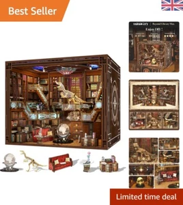 Artistic Book Nook Bookend Kit: 3D Wooden Decor for Creativity & Relaxation - Picture 1 of 9