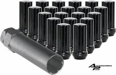 20 шт. ЧЕРНЫЕ ШЛИЦЕВЫЕ ЗАЖИМНЫЕ ГАЙКИ ДЛЯ КОЛЕС DODGE RAM 1500 9/16 и 1 ключ No детали AP-5658-BK - Изображение 1 из 2