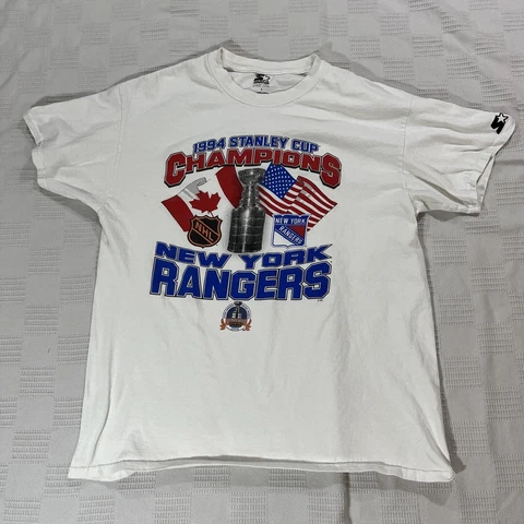 New York Rangers Shirt Men’s Large White Starter 1994 Stanley Cup (Stained) Cover