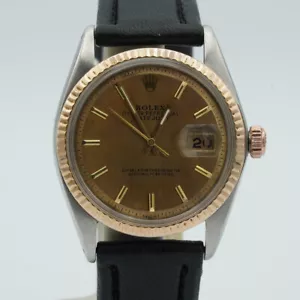 OROLOGIO ROLEX DATEJUST UOMO 36MM 1601 ACCIAIO/ORO OTTIME CONDIZIONI FOGLIA TROPICALE - Foto 1 di 11