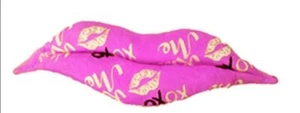 Neu Mini Kiss Me XOXO rosa weiß schwarz Plüsch Lippen 11,5 Zoll - tolles Geschenk - Bild 1 von 1