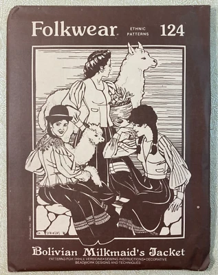 Folkwear #124 Chaqueta de Lechera Boliviana Patrón de Costura 3 Versiones Talla 8-14 UC FF Foto 1 de 4