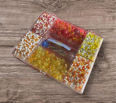 Perlen Bastel Set Verschlüssen & Nylon DIY Schmuck machen Bunt Boxen Mix rund - Bild 1 von 3