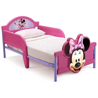 Disney Minnie Mouse 3D Toddler Bed Kids Junior Girls Pink Delta Children BNIB - Image 1 of 4