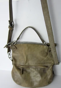 Bedstu Tahiti Womens Leather Crossbody Distressed Gray- Brown Purse Fold Over - Bild 1 von 14
