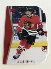 NHL Card, Lukas Reichel, Red Rookie Die-Cut, UD1 2022-23, Chicago