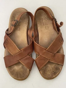 Timberland Leder Sandalen Damengröße 9,5 gekreuzte Schnalle Italien " - Bild 1 von 8
