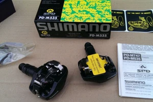 Shimano PD-M535 SPD Click Pedals, incl. Cleats, Black, NEW, NOS, Retro - Picture 1 of 2