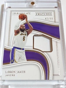 2022 Panini Immaculate LeBron James #PATCH /99 Game Worn Jersey - Rare - Picture 1 of 4