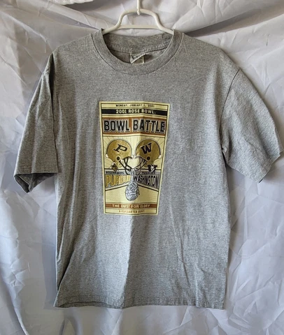 Vintage Rose Bowl 2001 Purdue vs Washington T Shirt Size L Cover