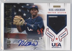 2012 USA Baseball National Team 15U Signature /35 Nick Anderson #2 Patch Auto