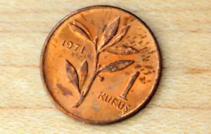 1971 Turkey 1 Kurus - Picture 1 of 2