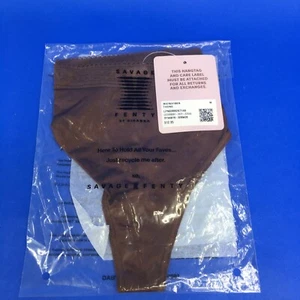 Savage x Fenty Panties Medium Brown Microfiber Thong Underwear Women - Picture 1 of 3