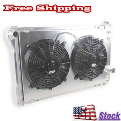CC951 3Row Radiator+Shroud+Fan For 1982-1992 1991 Chevy Camaro Iroc-Z RS Z28 V8 Foto 1 de 4