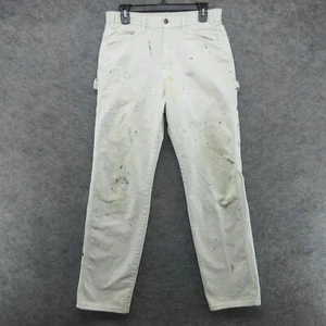 Dickies Pants Mens 31x32 White Sherwin Williams Painter Artist Carpenter Grunge - Picture 1 of 23