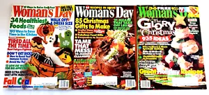 LOT SET 3 WOMAN'S DAY OCT ~ NOV ~ DEC 1995 HUNDREDS OF IDEAS ARTS CRAFTS RECIPES - Picture 1 of 7