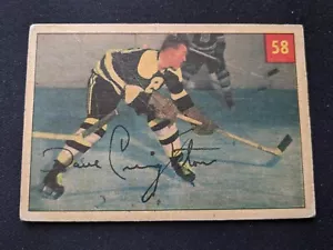 1954-55 Parkhurst Hockey Card # 58 Dave Creighton - Boston Bruins (VG) - Foto 1 di 3