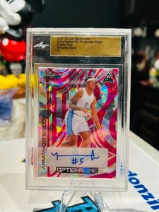2022-23 Leaf Optichrome Armando Bacot 1/1 Auto Crystal Pink Rookie RC One of One - Bild 1 von 2