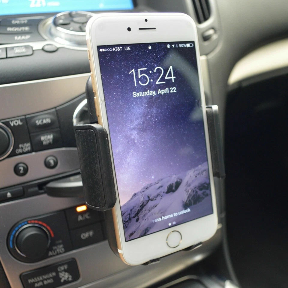 Car CD Slot Stereo Dash Mount Cell Phone Holder for iPhone 7 Plus - Image 1 of 4