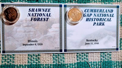 LOT OF # 2 STATEHOOD GOLD QUARTERS ILLINOIS & KENTUCKY NATIONAL FOREST - Image 1 of 4