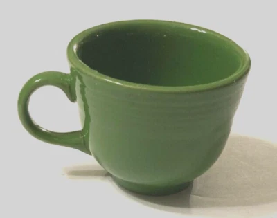 Taza de té retirada Fiesta Green HLC EE. UU. Vintage años 80 Homer Laughlin sin plomo C 3,5" Foto 1 de 2
