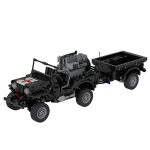 MOC-44696 Dynamic Military Off-road Vehicles Trailer 1615 Pieces Good Quality - Picture 1 of 5