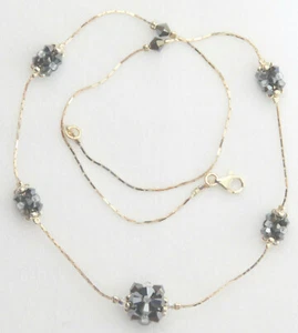 COLLANA DONNA ARGENTO E PIETRE CRISTALLO SWAROVSKI NERE E CRISTALLO - Foto 1 di 1