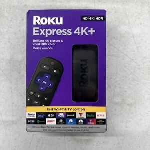 Roku Express 4K+ | Roku Streaming Device 4K/HDR Roku Voice Remote, Free Live TV - Picture 1 of 3