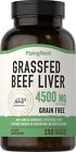 Grass Fed Beef Liver Capsules 4500 mg | 250 Count | Non-GMO | by Piping Rock