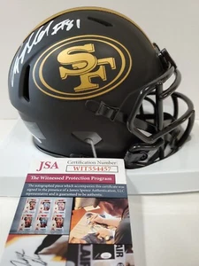 SAN FRANCISCO 49ERS ANQUAN BOLDIN AUTOGRAPHED ECLIPSE MINI HELMET JSA COA - Picture 1 of 4