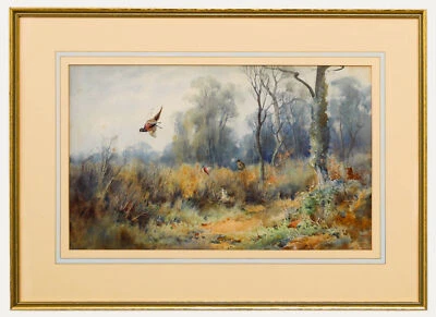 Henry John Sylvester Stannard RBA (1870-1951) - Watercolour, Flushing Pheasants - Image 1 of 4
