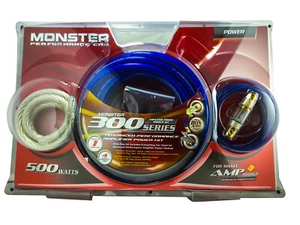 Monster Cable 300 Advanced Performance Amp Power Kit 500 watts - 80 Amp 4 Gauge - Picture 1 of 1