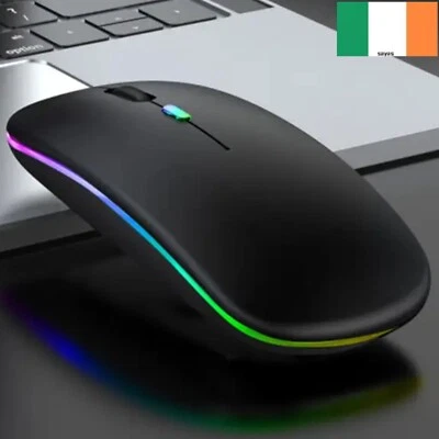 Wireless Mouse Bluetooth Rechargeable Slim for Laptop PC Computer MacBook iPad - Image 1 of 4