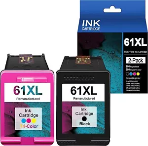2✖61XL 61 XL Ink Cartridges for HP 61 ENVY 4500 4501 4502 4504 5530 5531 5535 - Picture 1 of 5