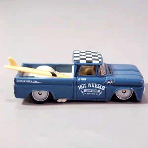 Hot Wheels Premium Real Riders Custom '62 Chevy Blue Pickup Surf Club a scacchi - Foto 1 di 16