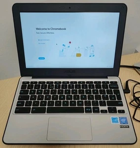 Asus Chromebook C202S 11.6" 16GB Kids 4GB Ram Intel Play Store PC Cheap Laptop - Picture 1 of 5