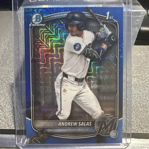 2025 Bowman Chrome Andrew Salas blue Mojo Bowman 1st Refractor /150 Marlins - Bild 1 von 6